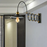 Applique paralume nero design industriale estendibile - clowasit.com